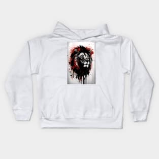 Lion Ink Painting Kids Hoodie